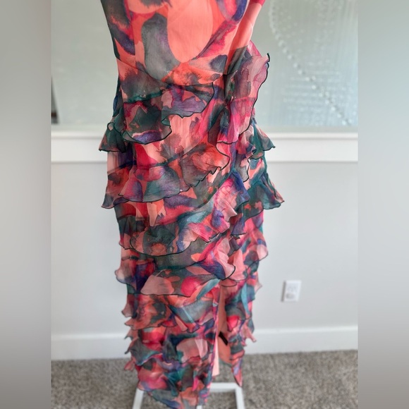 Anthropologie Hutch Ruffle Colorful Halter Maxi Dress - Picture 7 of 10